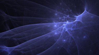 Soyut fraktal ışık arkaplanı 3 boyutlu oluşturuluyor