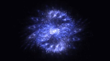 Soyut fraktal ışık arkaplanı 3 boyutlu oluşturuluyor