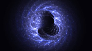 Soyut fraktal ışık arkaplanı 3 boyutlu oluşturuluyor