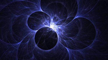 Soyut fraktal ışık arkaplanı 3 boyutlu oluşturuluyor