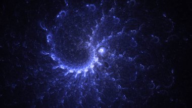 Soyut fraktal ışık arkaplanı 3 boyutlu oluşturuluyor