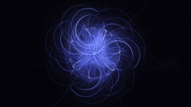 Soyut fraktal ışık arkaplanı 3 boyutlu oluşturuluyor