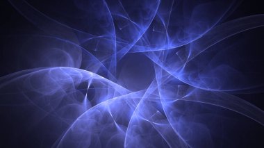 Soyut fraktal ışık arkaplanı 3 boyutlu oluşturuluyor