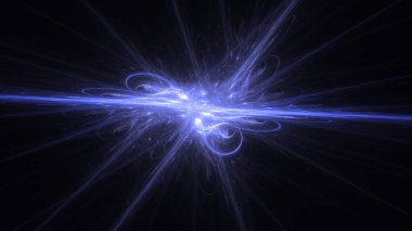 Soyut fraktal ışık arkaplanı 3 boyutlu oluşturuluyor