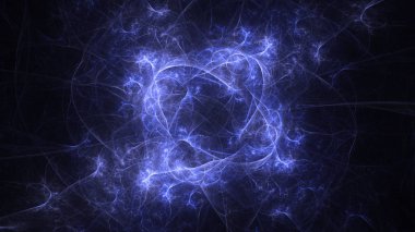 Soyut fraktal ışık arkaplanı 3 boyutlu oluşturuluyor