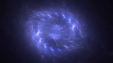 Soyut fraktal ışık arkaplanı 3 boyutlu oluşturuluyor