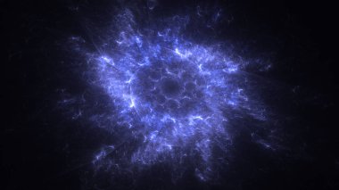 Soyut fraktal ışık arkaplanı 3 boyutlu oluşturuluyor