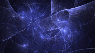 Soyut fraktal ışık arkaplanı 3 boyutlu oluşturuluyor