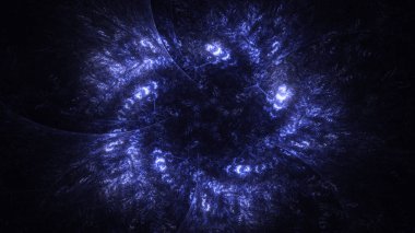 Soyut fraktal ışık arkaplanı 3 boyutlu oluşturuluyor