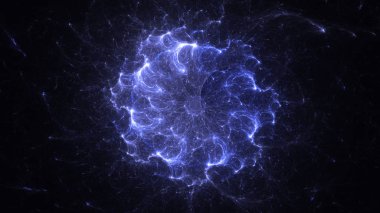 Soyut fraktal ışık arkaplanı 3 boyutlu oluşturuluyor