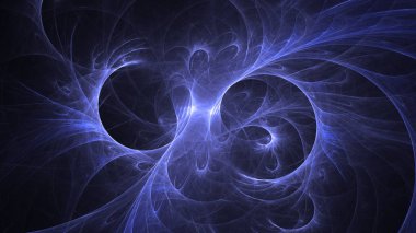 Soyut fraktal ışık arkaplanı 3 boyutlu oluşturuluyor