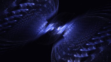 Soyut fraktal ışık arkaplanı 3 boyutlu oluşturuluyor