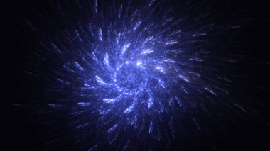 Soyut fraktal ışık arkaplanı 3 boyutlu oluşturuluyor