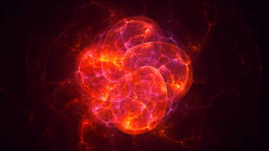 Soyut fraktal ışık arkaplanı 3 boyutlu oluşturuluyor