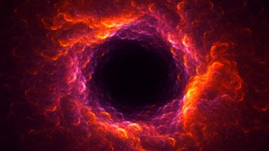 Soyut fraktal ışık arkaplanı 3 boyutlu oluşturuluyor