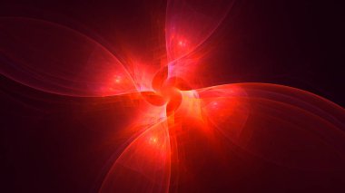 Soyut fraktal ışık arkaplanı 3 boyutlu oluşturuluyor