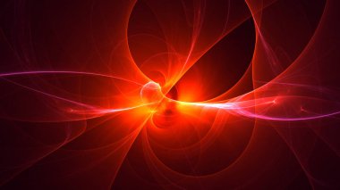 Soyut fraktal ışık arkaplanı 3 boyutlu oluşturuluyor