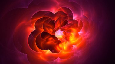 Soyut fraktal ışık arkaplanı 3 boyutlu oluşturuluyor