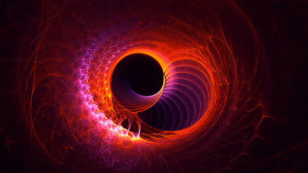 3D rendering abstract fractal light background