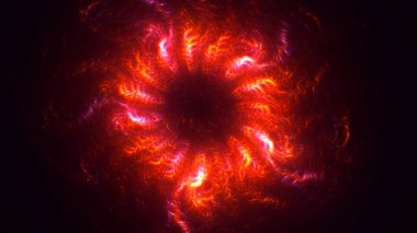 Soyut fraktal ışık arkaplanı 3 boyutlu oluşturuluyor