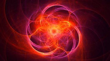 Soyut fraktal ışık arkaplanı 3 boyutlu oluşturuluyor