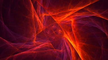 Soyut fraktal ışık arkaplanı 3 boyutlu oluşturuluyor