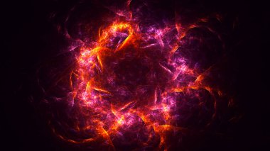 Soyut fraktal ışık arkaplanı 3 boyutlu oluşturuluyor