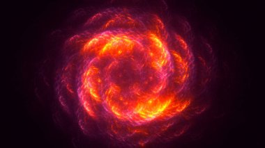 Soyut fraktal ışık arkaplanı 3 boyutlu oluşturuluyor