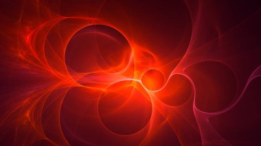 Soyut fraktal ışık arkaplanı 3 boyutlu oluşturuluyor