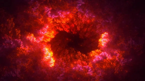 Soyut fraktal ışık arkaplanı 3 boyutlu oluşturuluyor