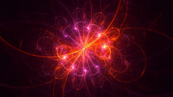 Representación Fondo Luz Fractal Abstracta — Foto de Stock