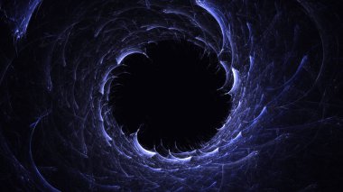 Soyut fraktal ışık arkaplanı 3 boyutlu oluşturuluyor