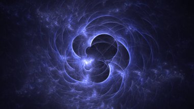 Soyut fraktal ışık arkaplanı 3 boyutlu oluşturuluyor
