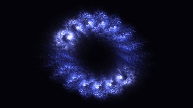 Soyut fraktal ışık arkaplanı 3 boyutlu oluşturuluyor