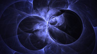 Soyut fraktal ışık arkaplanı 3 boyutlu oluşturuluyor