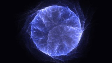 Soyut fraktal ışık arkaplanı 3 boyutlu oluşturuluyor