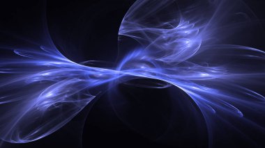Soyut fraktal ışık arkaplanı 3 boyutlu oluşturuluyor