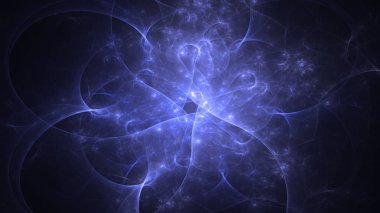 Soyut fraktal ışık arkaplanı 3 boyutlu oluşturuluyor