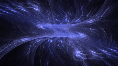 Soyut fraktal ışık arkaplanı 3 boyutlu oluşturuluyor