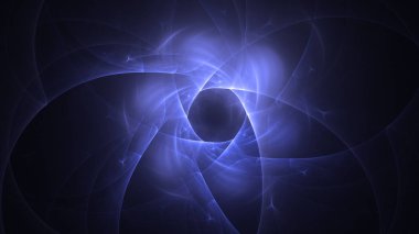Soyut fraktal ışık arkaplanı 3 boyutlu oluşturuluyor