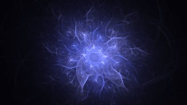 Soyut fraktal ışık arkaplanı 3 boyutlu oluşturuluyor