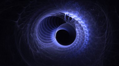 Soyut fraktal ışık arkaplanı 3 boyutlu oluşturuluyor