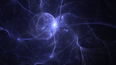 Soyut fraktal ışık arkaplanı 3 boyutlu oluşturuluyor