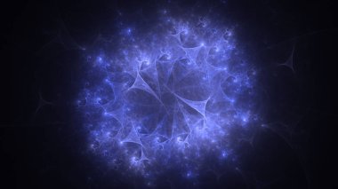 Soyut fraktal ışık arkaplanı 3 boyutlu oluşturuluyor