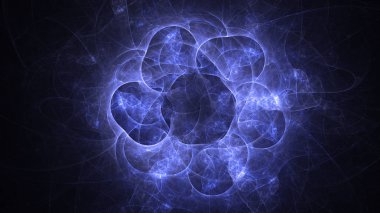 Soyut fraktal ışık arkaplanı 3 boyutlu oluşturuluyor