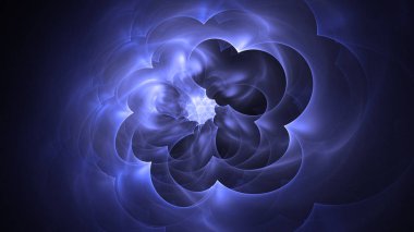 Soyut fraktal ışık arkaplanı 3 boyutlu oluşturuluyor