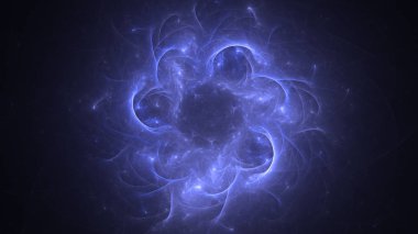 Soyut fraktal ışık arkaplanı 3 boyutlu oluşturuluyor