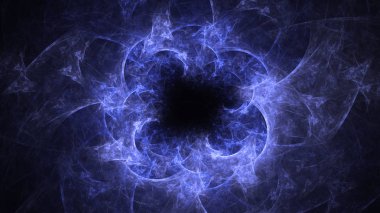 Soyut fraktal ışık arkaplanı 3 boyutlu oluşturuluyor