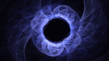 Soyut fraktal ışık arkaplanı 3 boyutlu oluşturuluyor