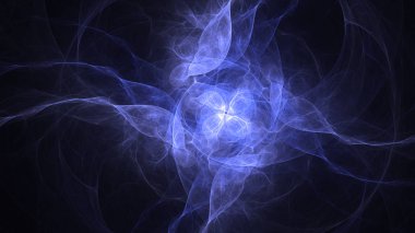 Soyut fraktal ışık arkaplanı 3 boyutlu oluşturuluyor